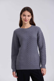 Sweater Mujer Mitad Gris