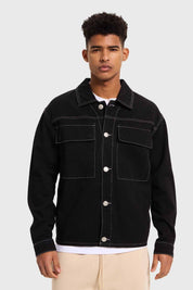 CHAQUETA HOMBRE JUVENIL CON BOLSILLO NEGRO
