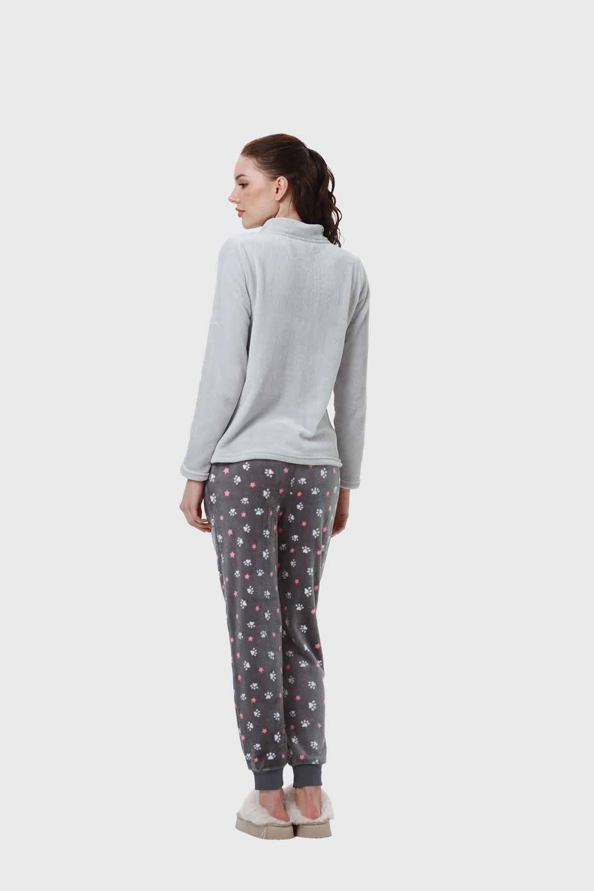 Pijama Mujer Polar Gris
