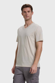 Polera Hombre Casual Básica Beige