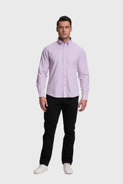 Camisa Hombre Rayas Lila