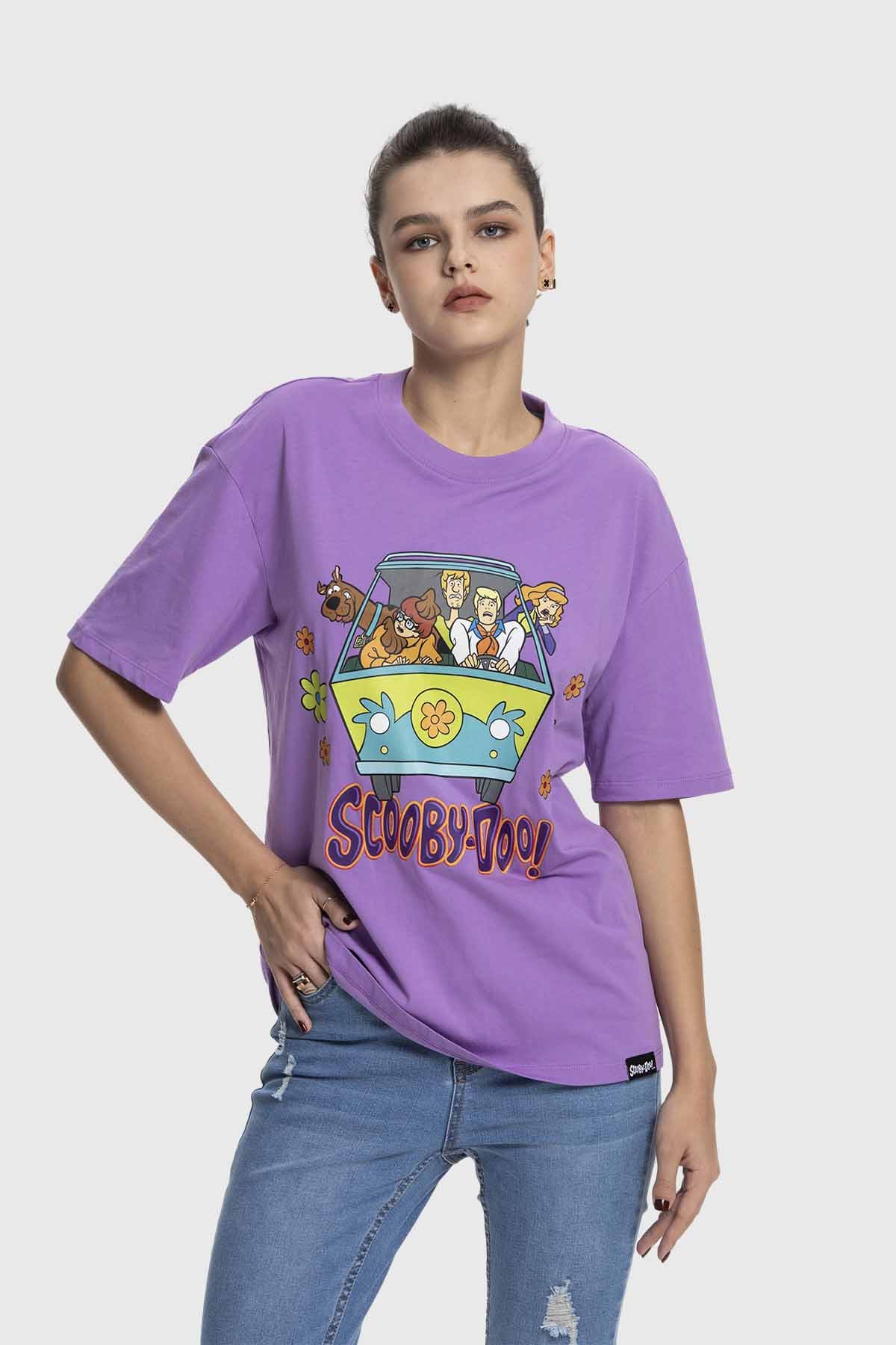 Polera Mujer Scooby Doo Morado I