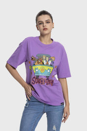 Polera Mujer Scooby Doo Morado I