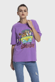 Polera Mujer Scooby Doo Morado I