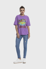 Polera Mujer Scooby Doo Morado I