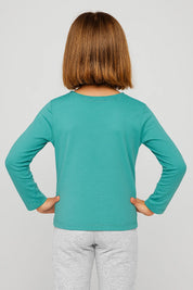 Polera Niña Print Turquesa