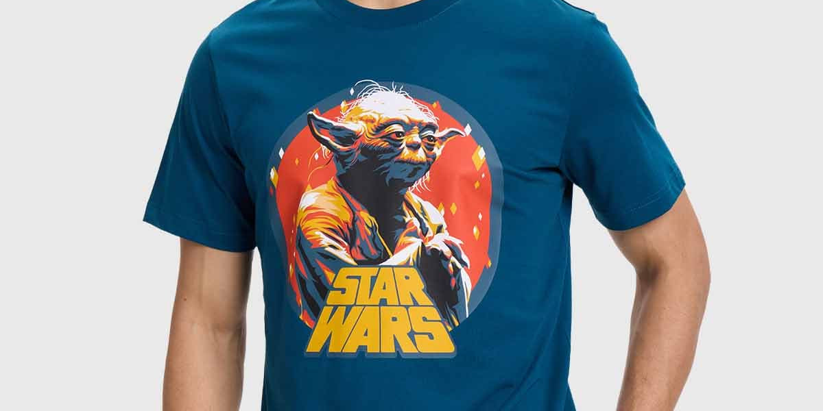 Polera Hombre Yoda Petróleo