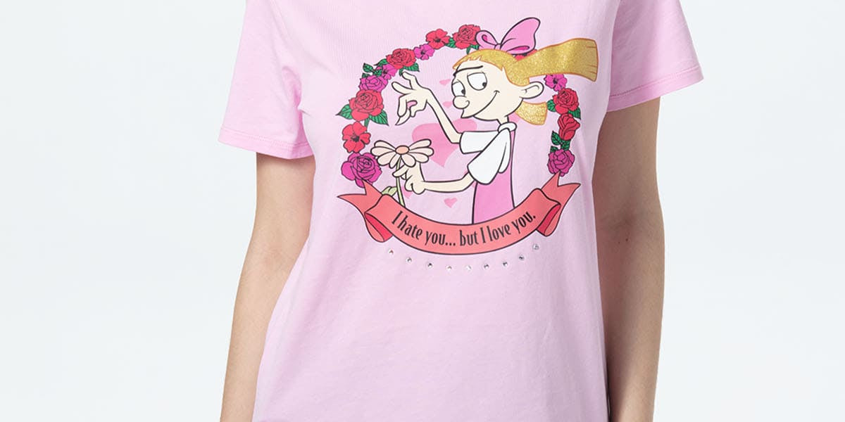 Polera Mujer Hey Arnold Rosado