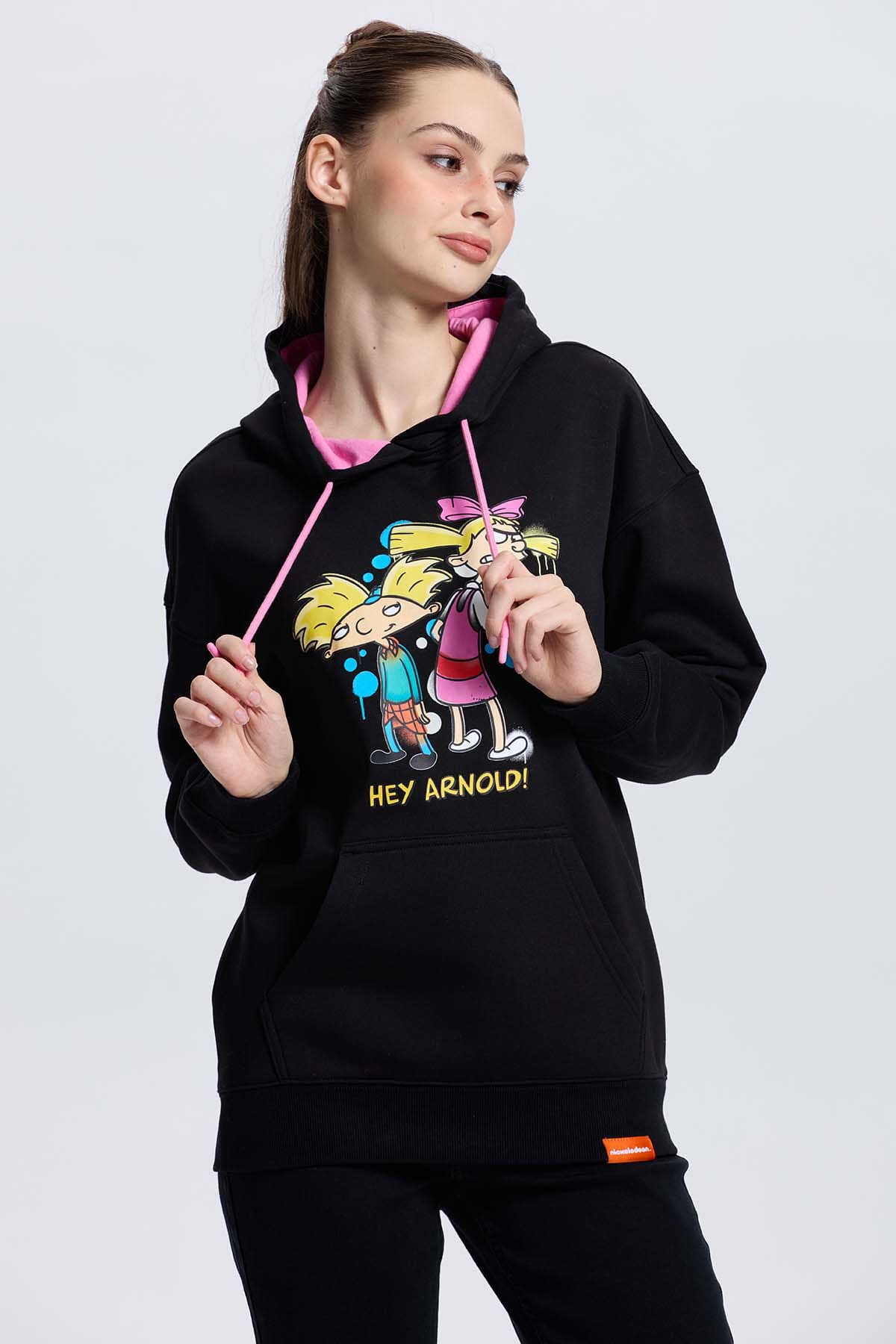 Polerón Mujer Hey Arnold Negro