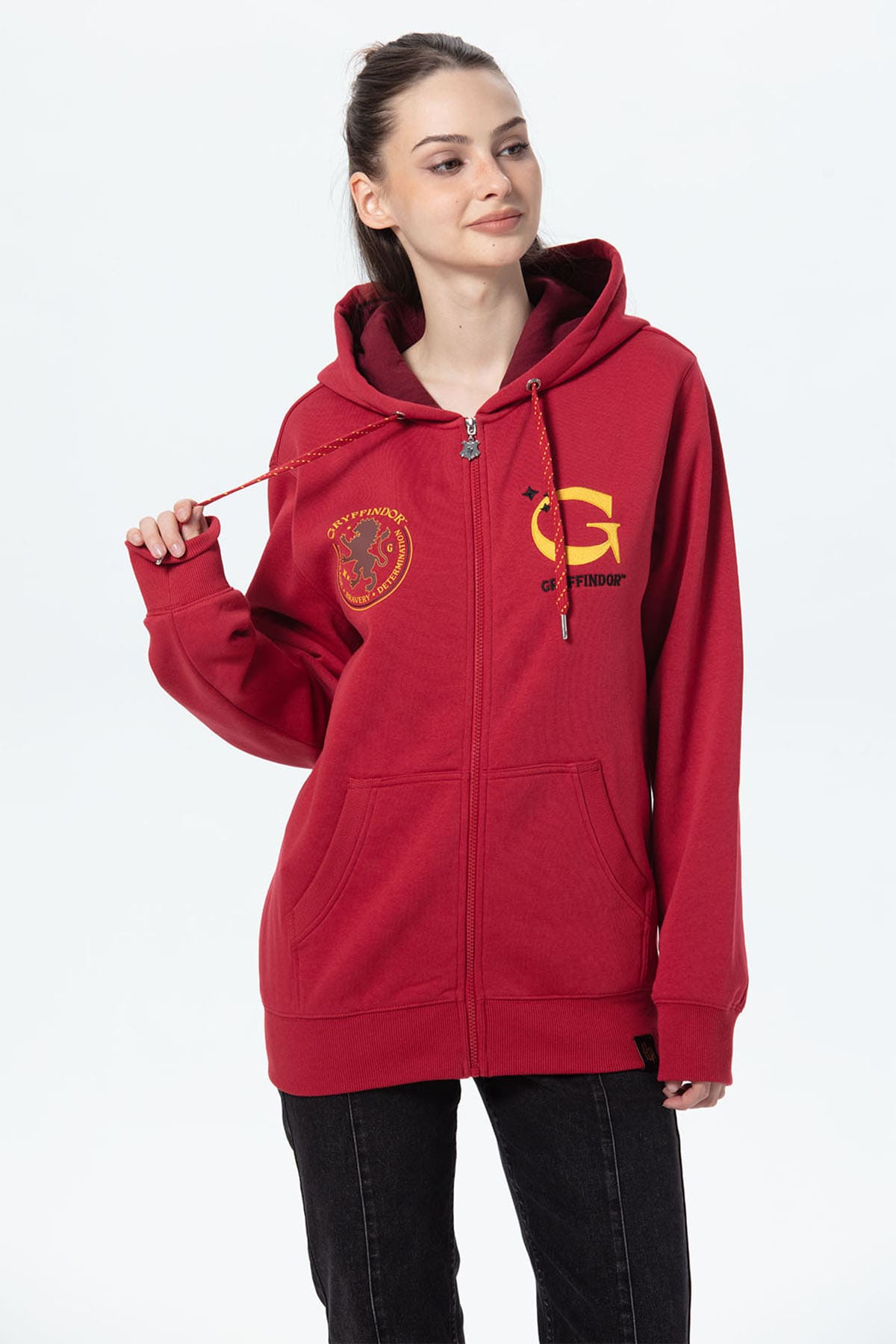 Polerón Mujer Gryffindor Harry Potter Burdeo