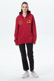 Polerón Mujer Gryffindor Harry Potter Burdeo