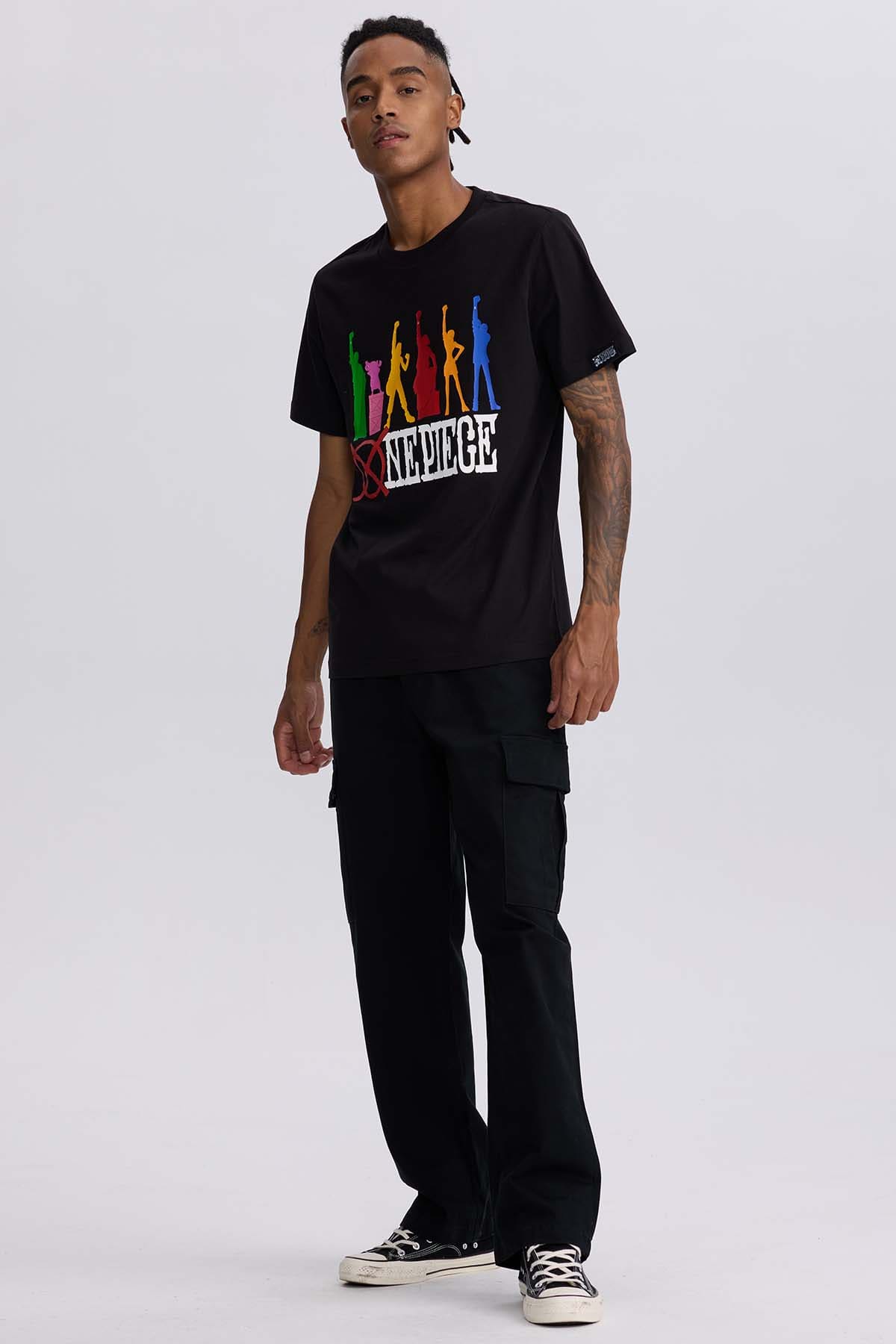 Polera Hombre One Piece Negro