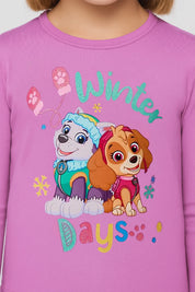 Polera Niña Paw Patrol Morado