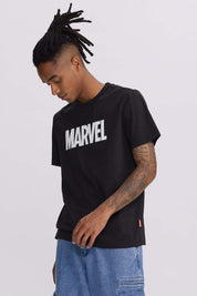 Polera Hombre Marvel Negro