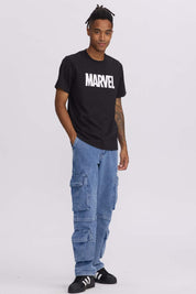 Polera Hombre Marvel Negro