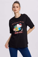 Polera Mujer Hello Kitty Negro