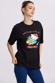 Polera Mujer Hello Kitty Negro Negro / XXL