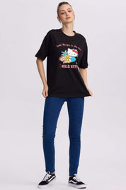 Polera Mujer Hello Kitty Negro Negro / XXL