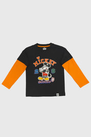Polera Niño Mickey Y Sus Amigos Negro