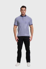 Polera Hombre Mini Print Azul