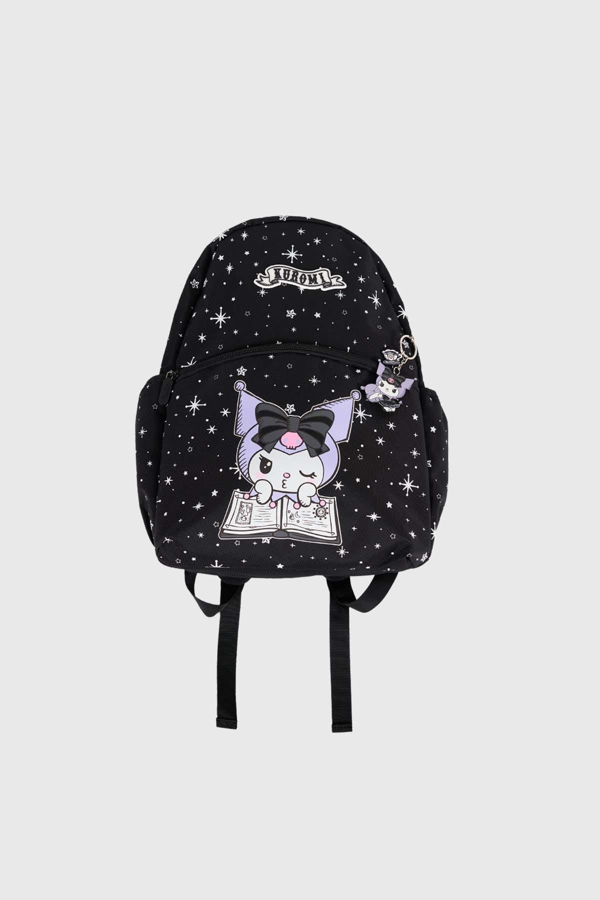 Mochila Escolar Infantil Kuromi 25 Lt. Negro