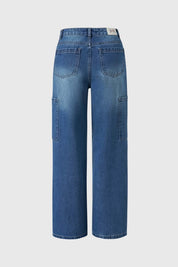 JEANS NIÑA MODA WIDE LEG AZUL CLARO