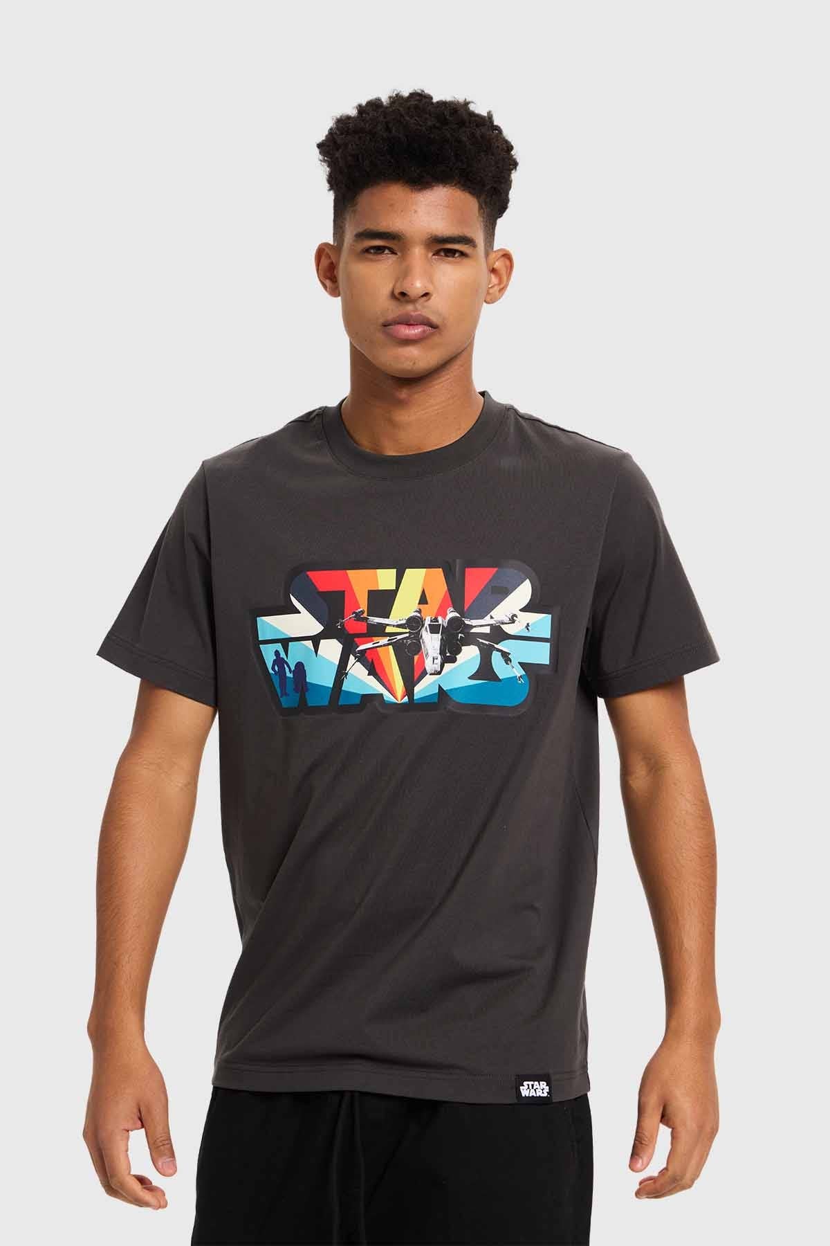 Polera Hombre Starwars Gris