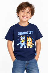Polera Regular Bluey Niño Azul Marino Oscuro