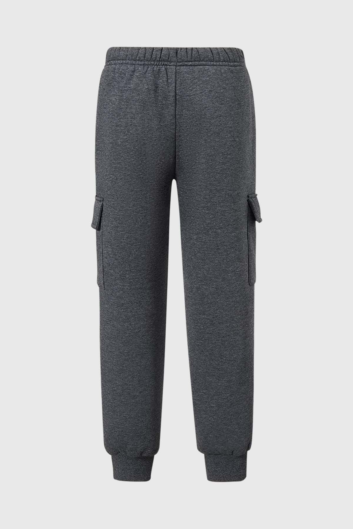 Pantalón Buzo Niño Jogger Cargo Gris