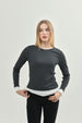 Polera Mujer Regular Gris Melange
