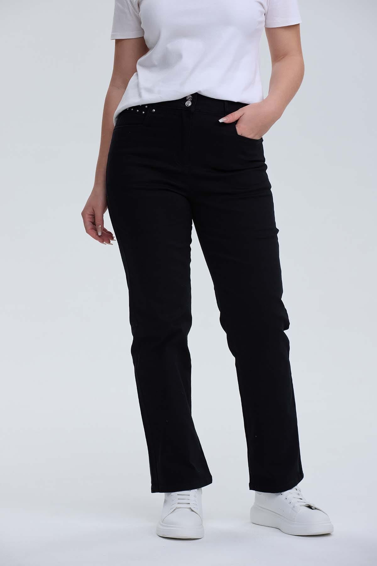 PANTALÓN MUJER RECTO SASTRERO NEGRO