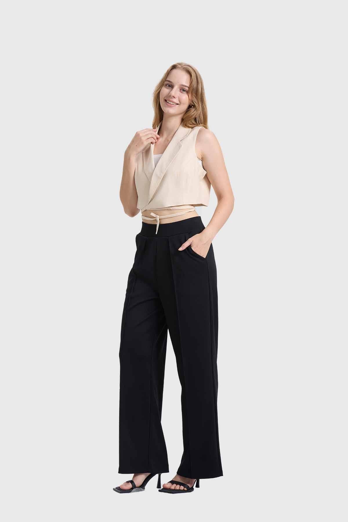 Blazer Mujer Tiras Beige