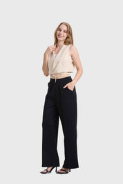 Blazer Mujer Tiras Beige
