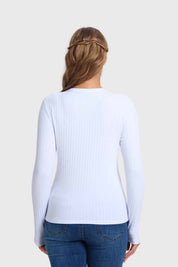 Polera Mujer Rib Blanco