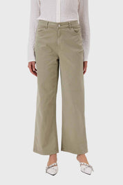 Pantalón Mujer Abotonado Verde
