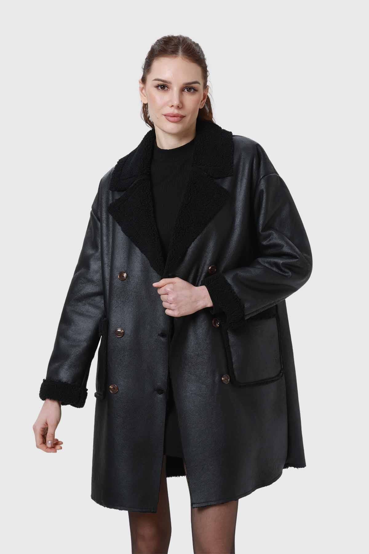Abrigo Mujer Bonded Chiporro Negro