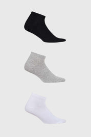 Calceta Deportiva Hombre Tripack Hombre Blanco