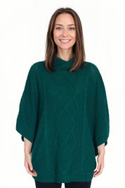 Sweater Mujer Poncho Verde