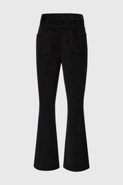 Pantalón Niña Cotelé Flare Negro