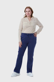 Pantalón Buzo Mujer Flare Clásico Azul