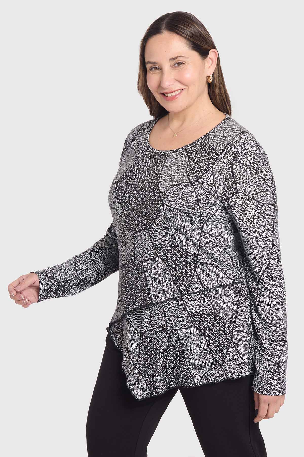 Sweater Mujer Cerrado Negro