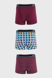 Boxer Hombre Tripack Básico Azul