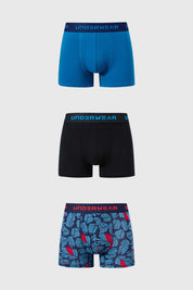 Boxer Hombre Tripack Azul