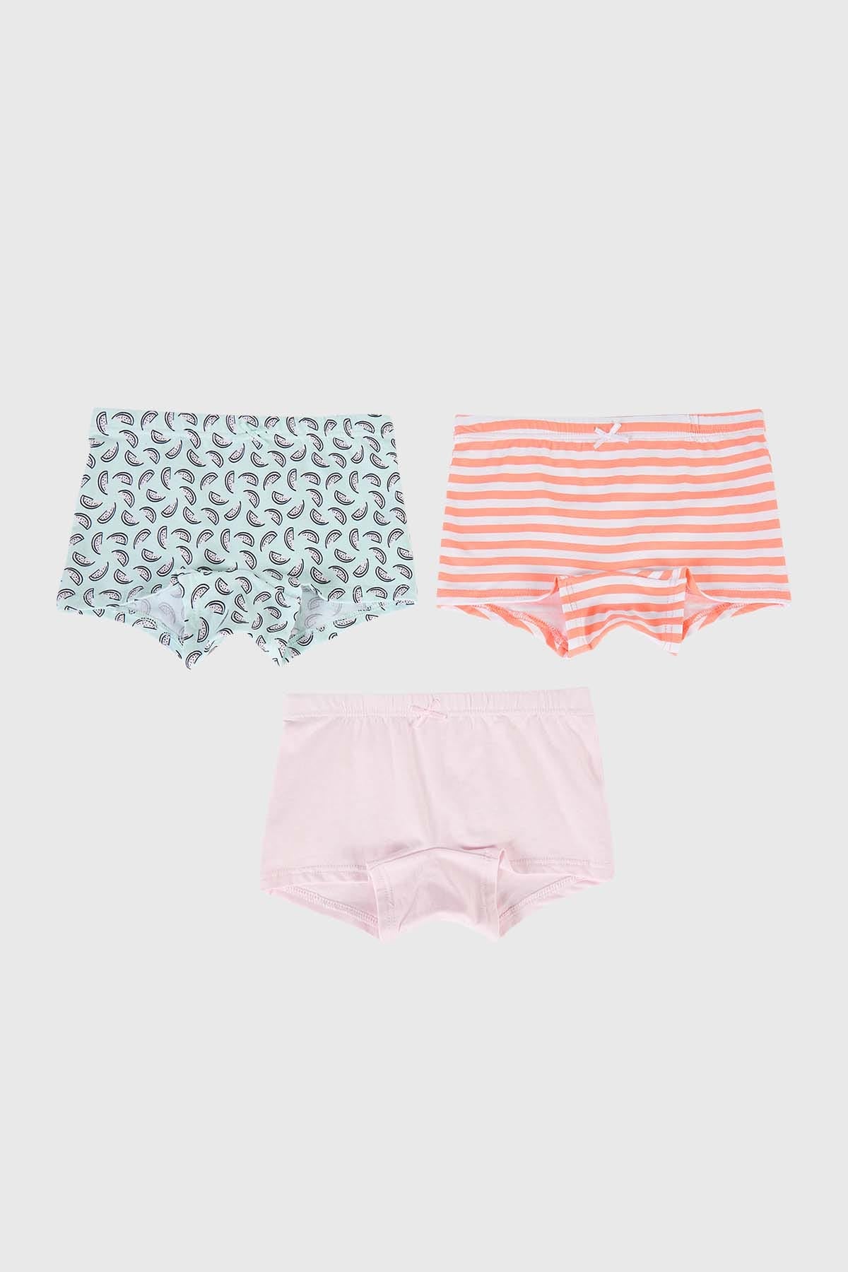 Calzón Niña Tripack Niña Tipo Short Corto Rosado