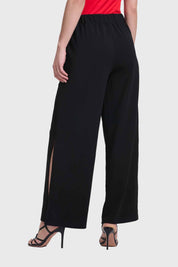 Pantalón Mujer Palazzo Pretina Elasticado Negro