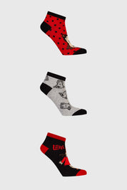 Calcetas rojas para mujer con diseño divertido de La Pequeña Lulu.