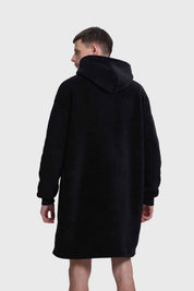 Bata Hombre Bolsillo Canguro Negro