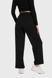 Pantalón Mujer Sastre Pinzas Triple Negro