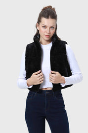 Parka Mujer Piel Reversible Negro