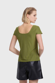 Polera Mujer Espalda Rebajada Verde